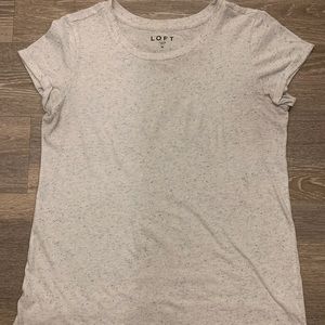 LOFT / Basic Cotton Tee - Heathered Blue
